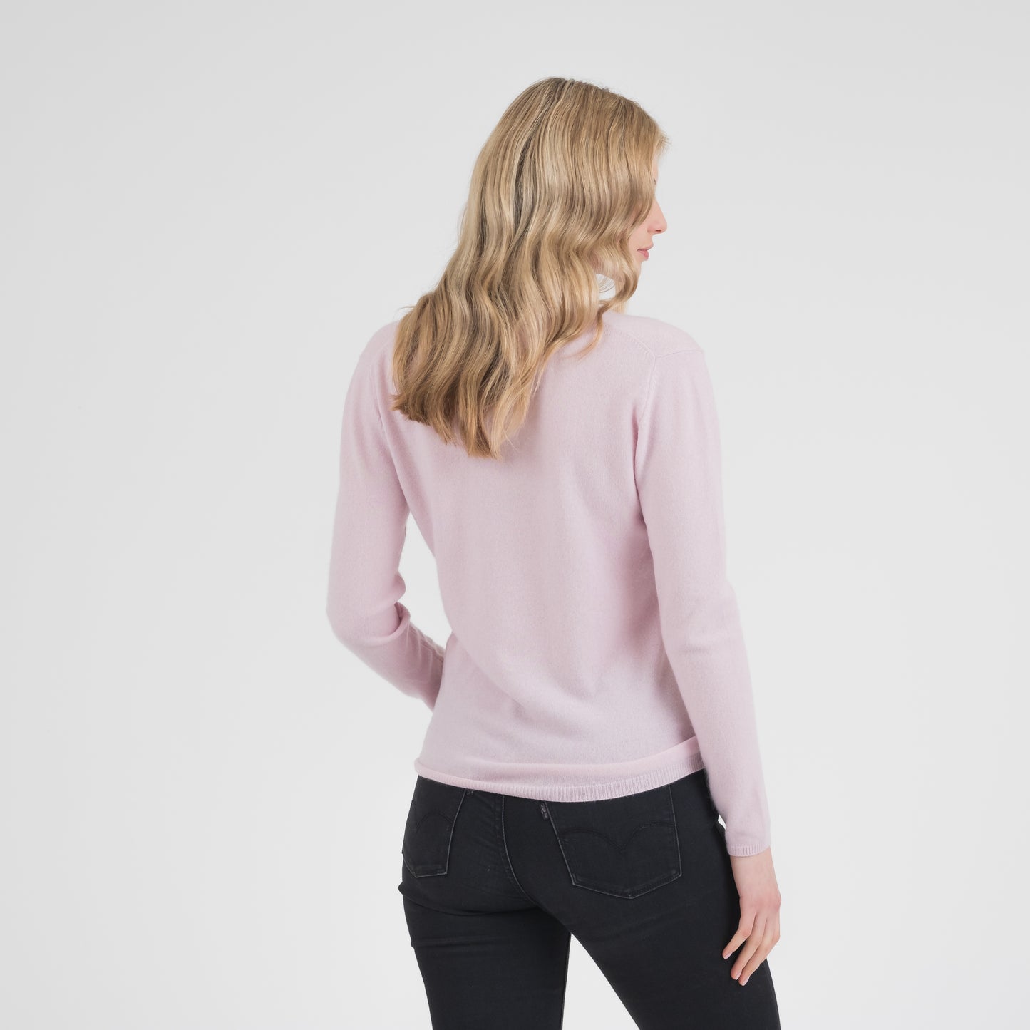 Women's Cashmere V Neck Jumper - Pale Lilac