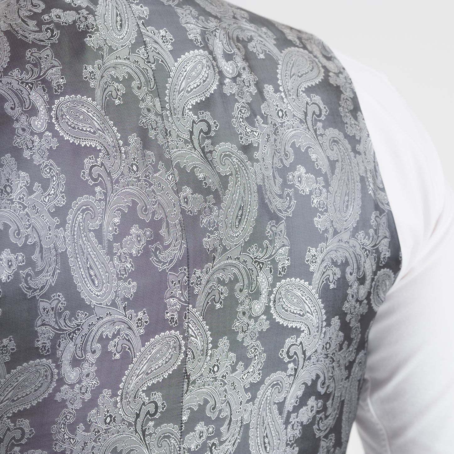 Harris Tweed Iain Waistcoat - Light Grey Herringbone