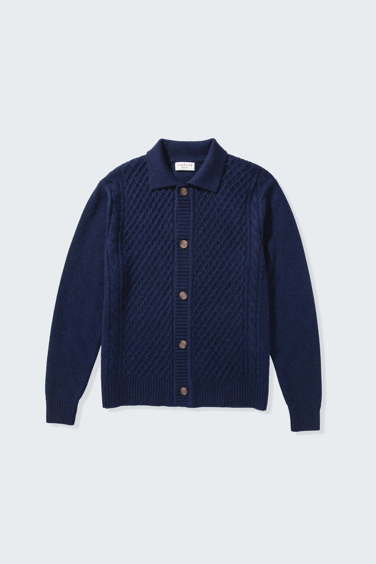 Men’s Aran Cashmere Cardigan - Cosmos