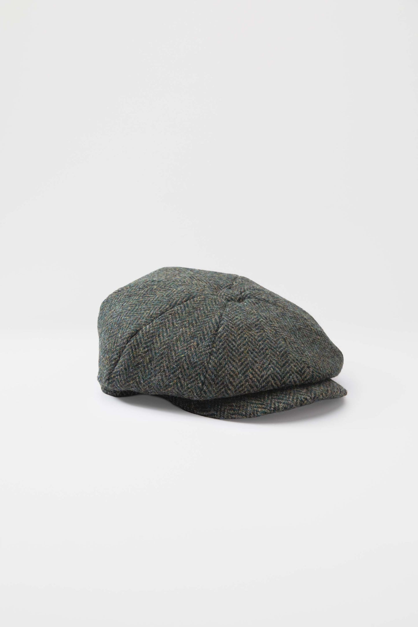 Harris Tweed Carloway Hat - Dark Green Herringbone