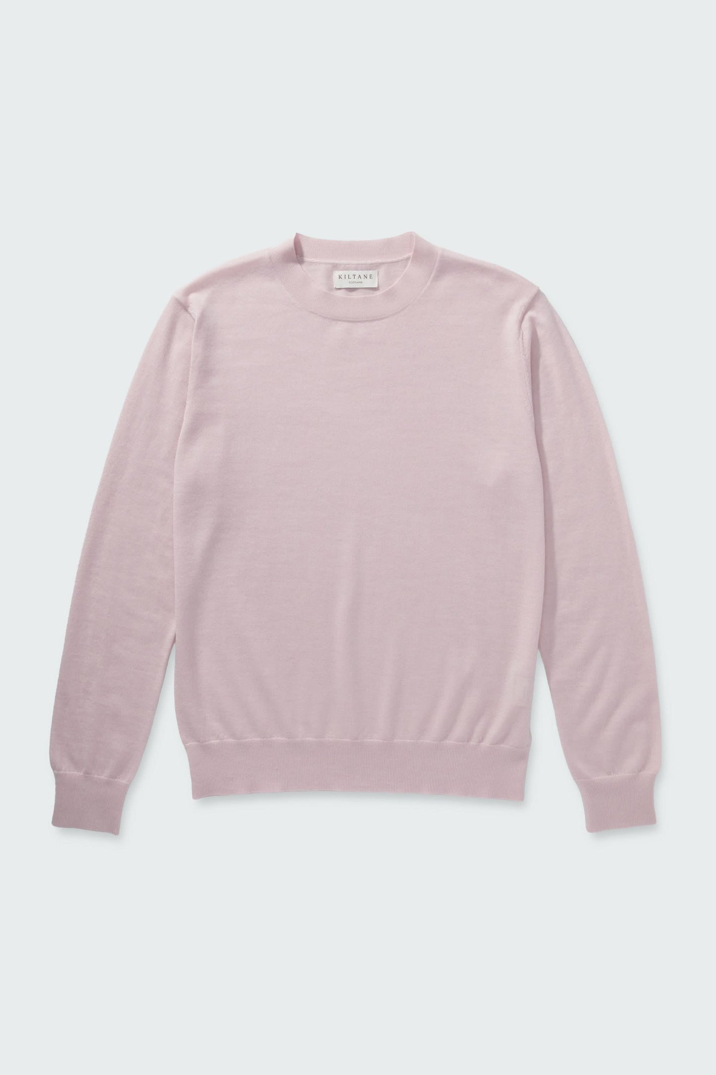 Unisex Lightweight Cashmere Crew Neck Jumper - Silver Pink
