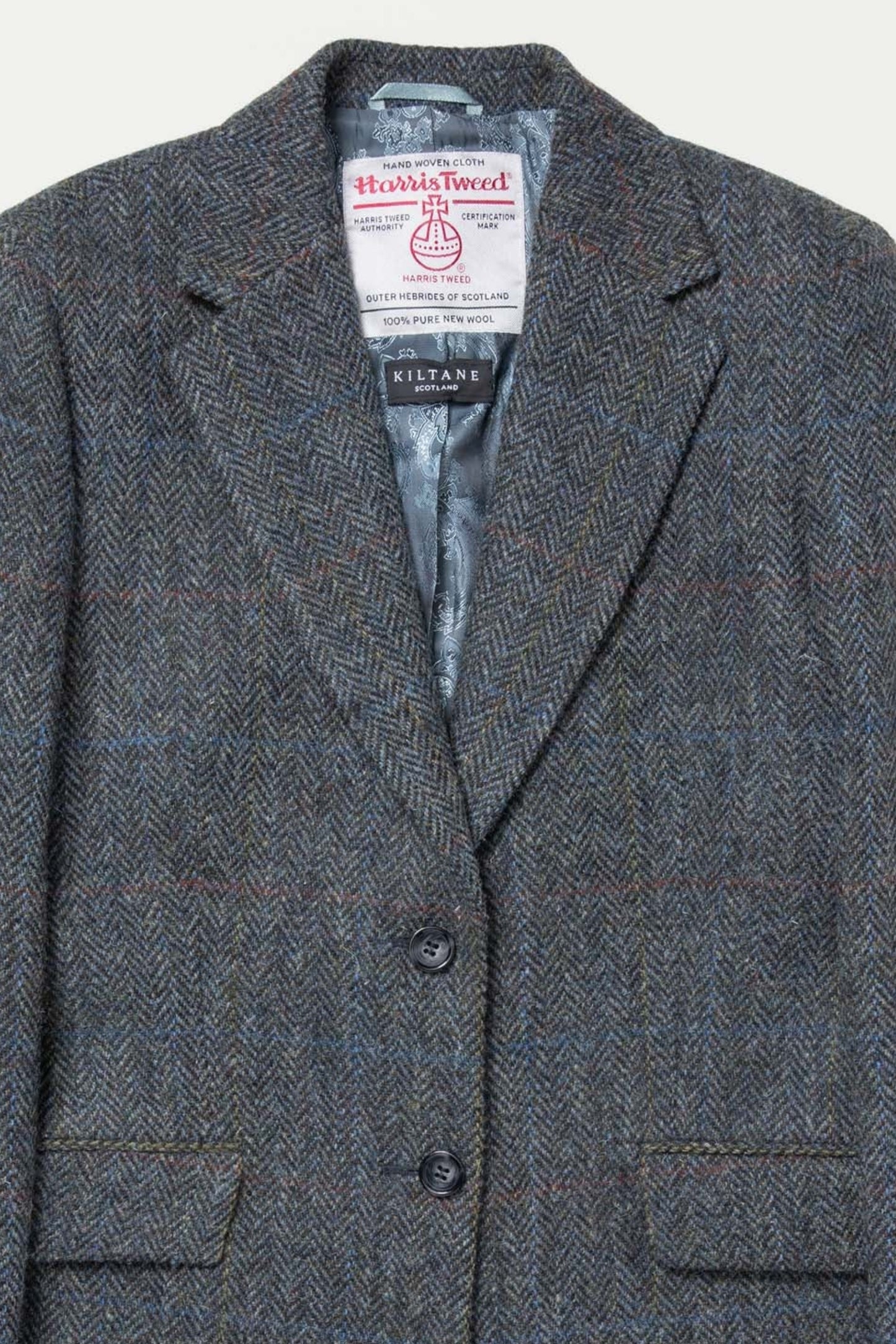Women's Harris Tweed Claire Blazer - Dark Navy Twill Solid
