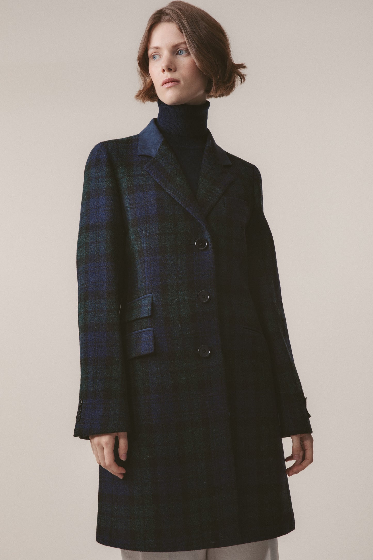 Women's Harris Tweed Tori Coat - Blackwatch