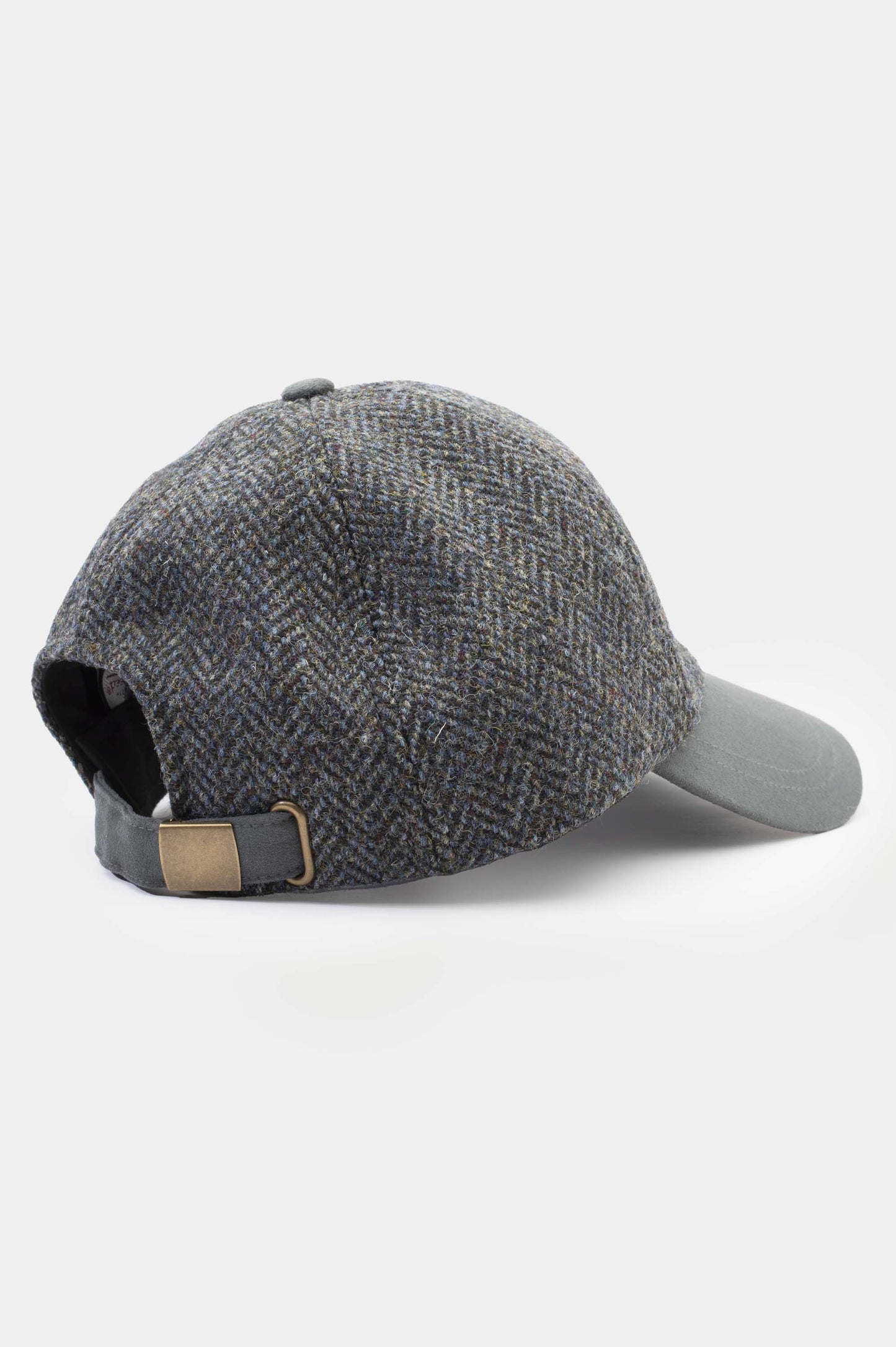 Harris Tweed Baseball Cap - Blue Mix Herringbone