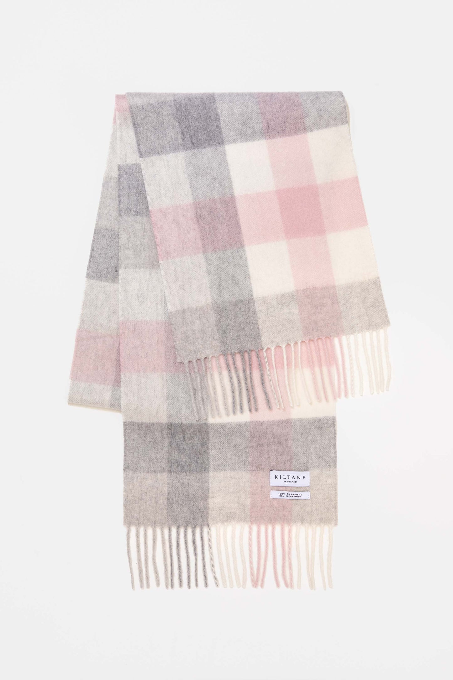 5 Square Check Cashmere Scarf - Cherub
