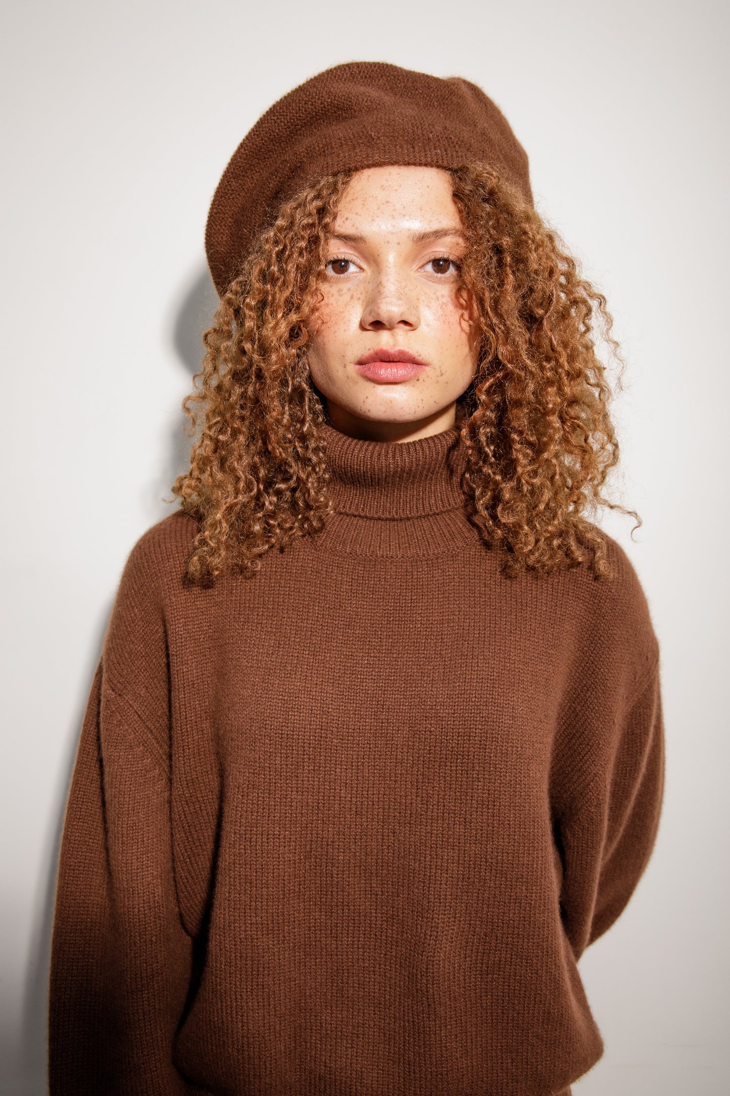 Cashmere Knitted Beret - Coco