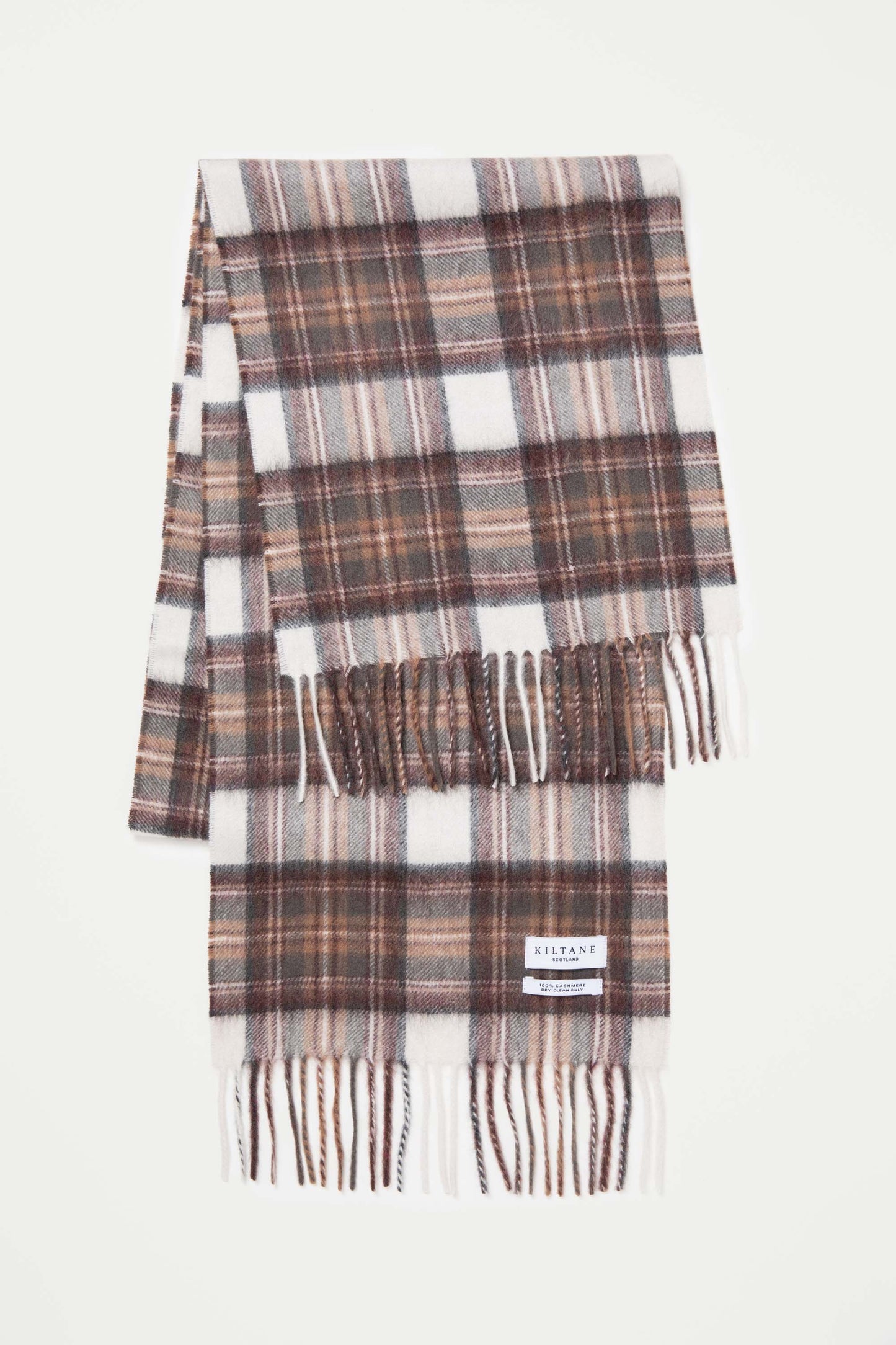 Made In Scotland Heritage Cashmere Scarf - Natural Dress Stewart