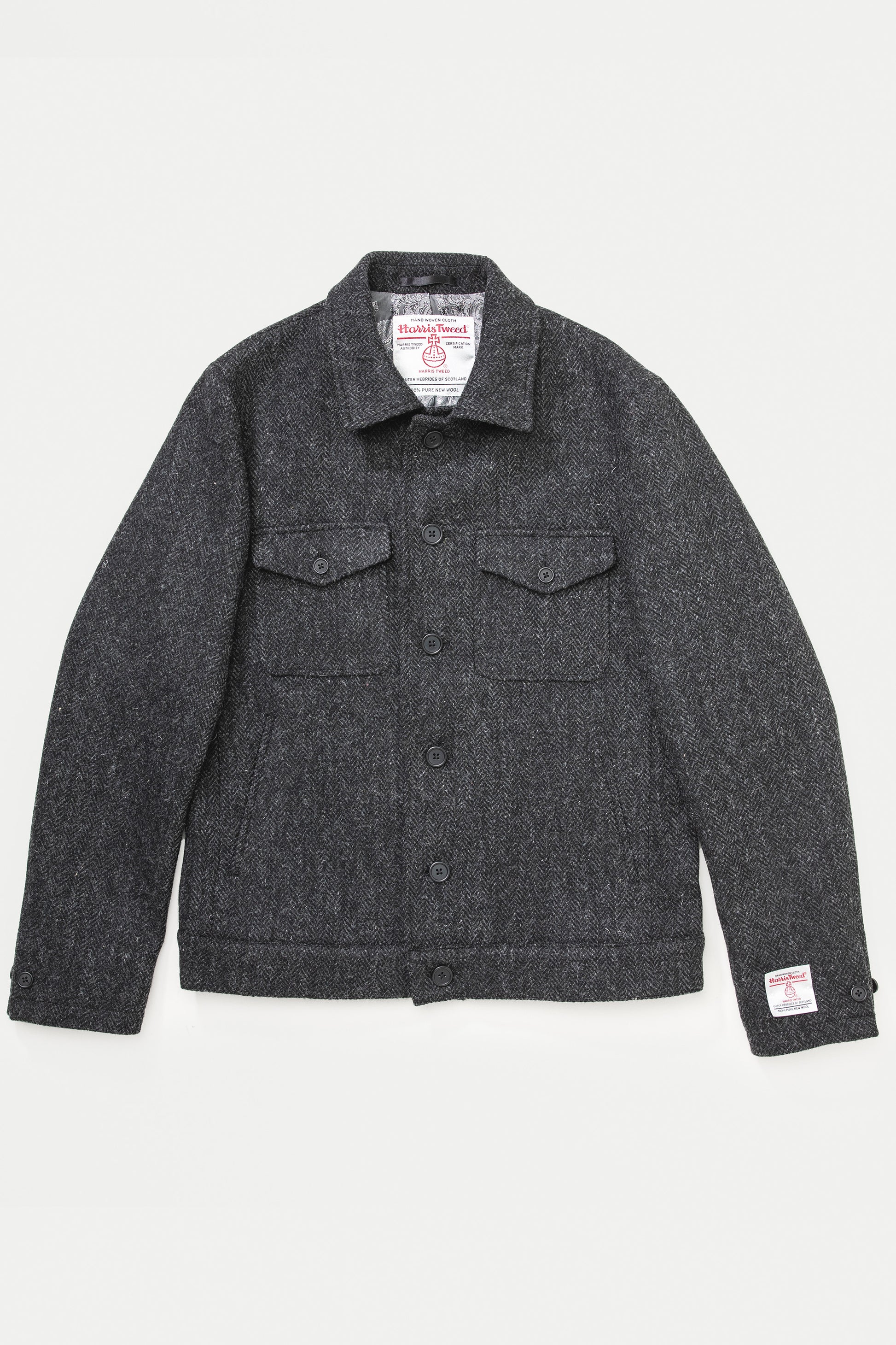 Deep Charcoal Harris Tweed Jacket