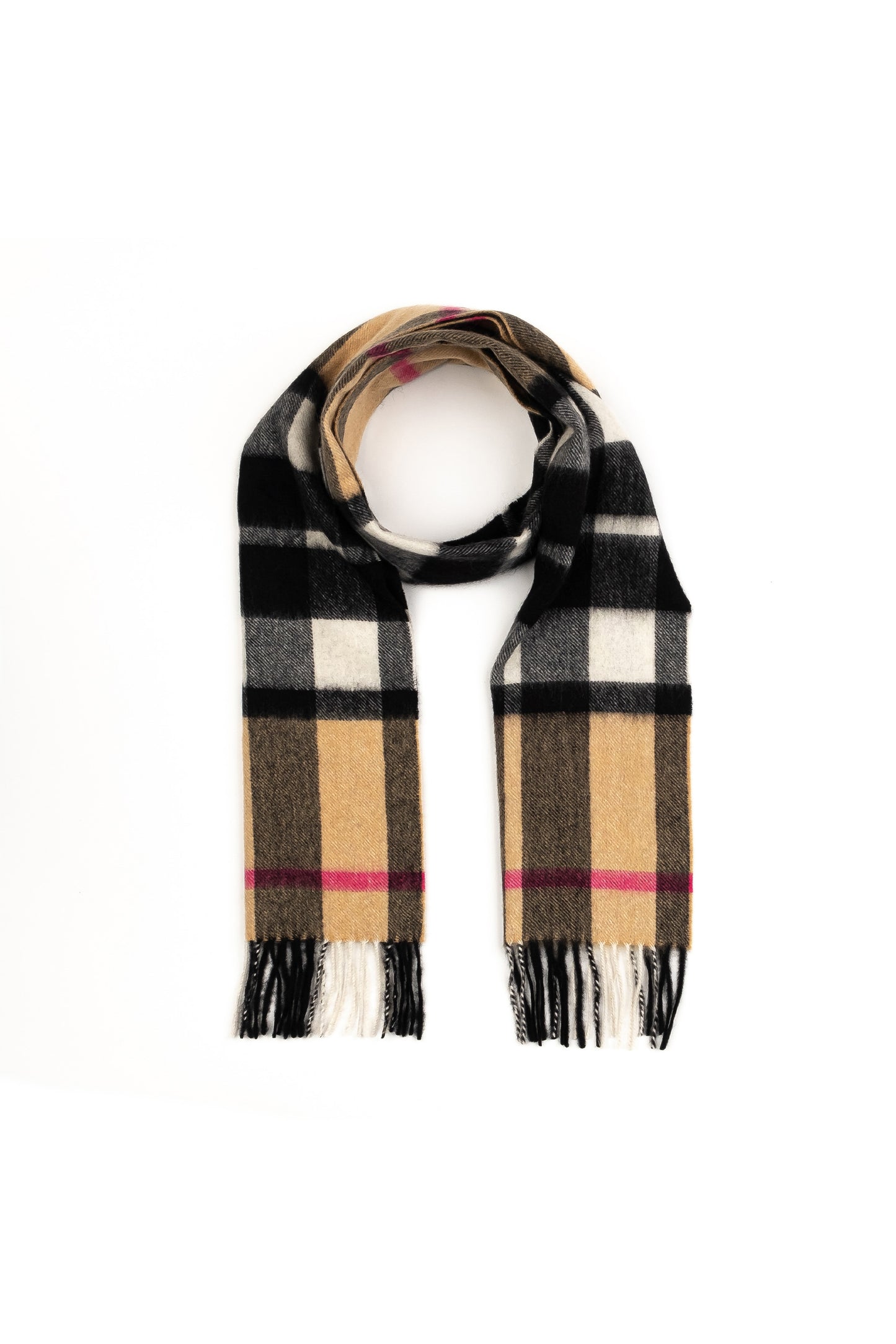 Cashmere Scarf - Exploded Camel Thompson Pink