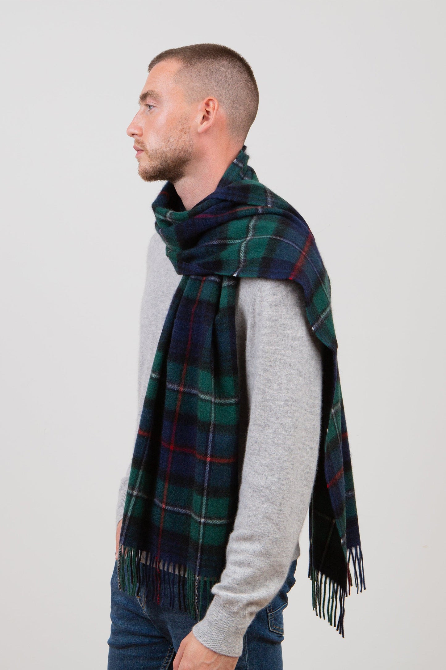 Heritage Tartan Cashmere Wide Scarf - Mackenzie