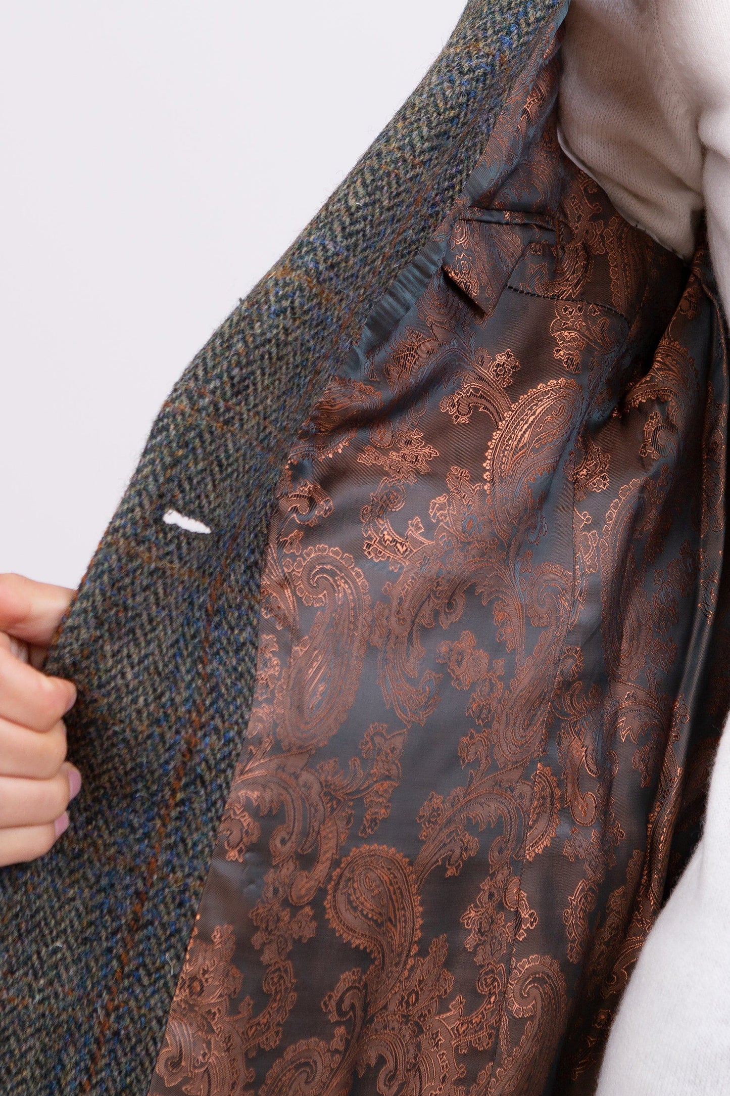 Women's Harris Tweed Janice Blazer - Dark Green Check