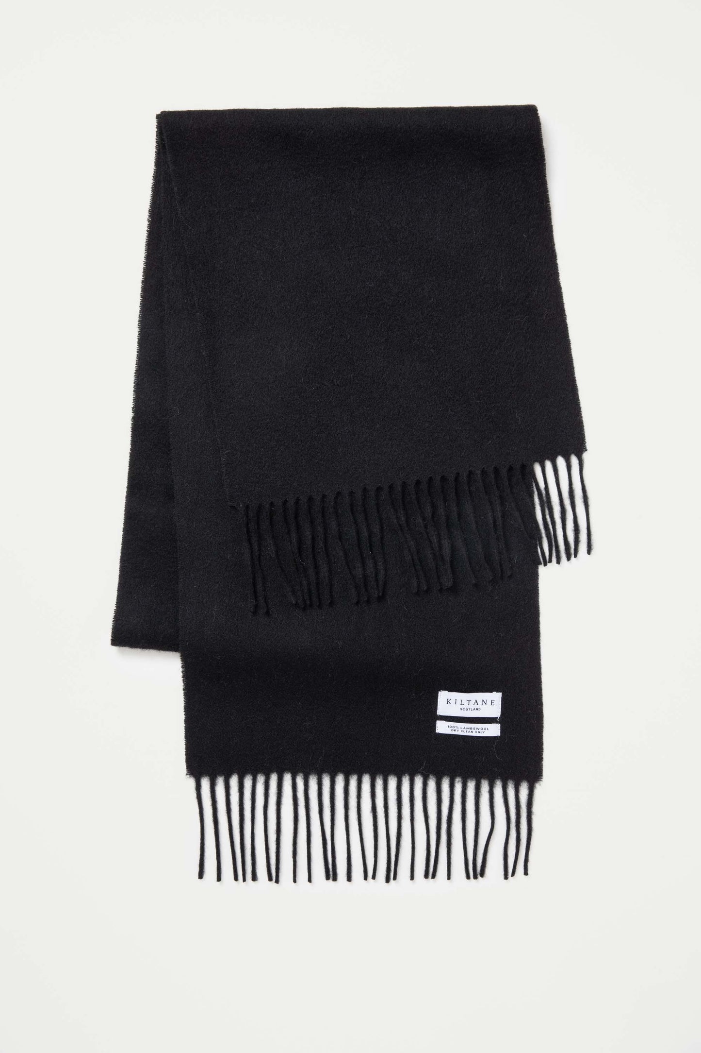 Solid Lambswool Scarf - Black