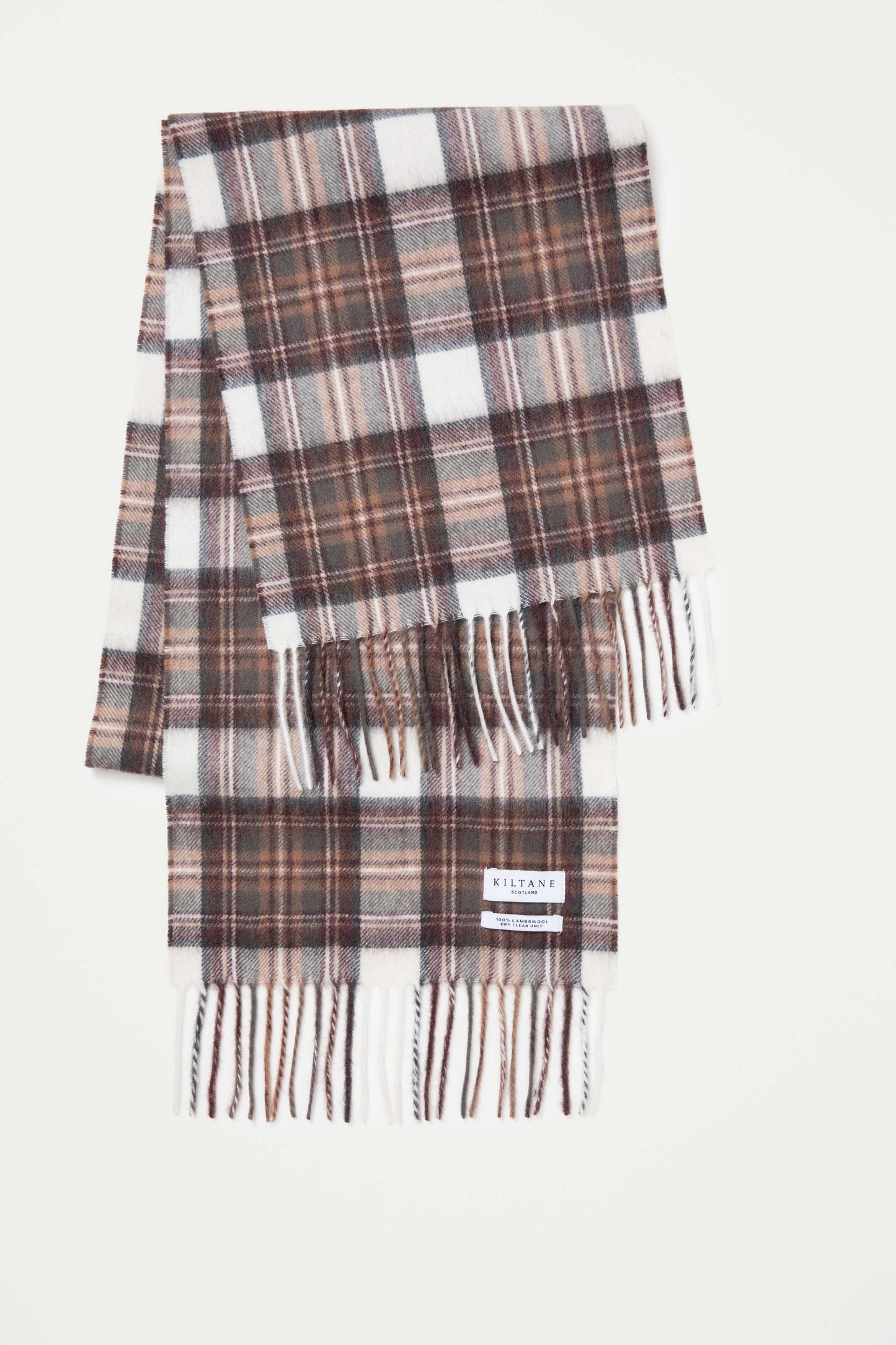 Heritage Tartan Lambswool Scarf - Natural Dress Stewart