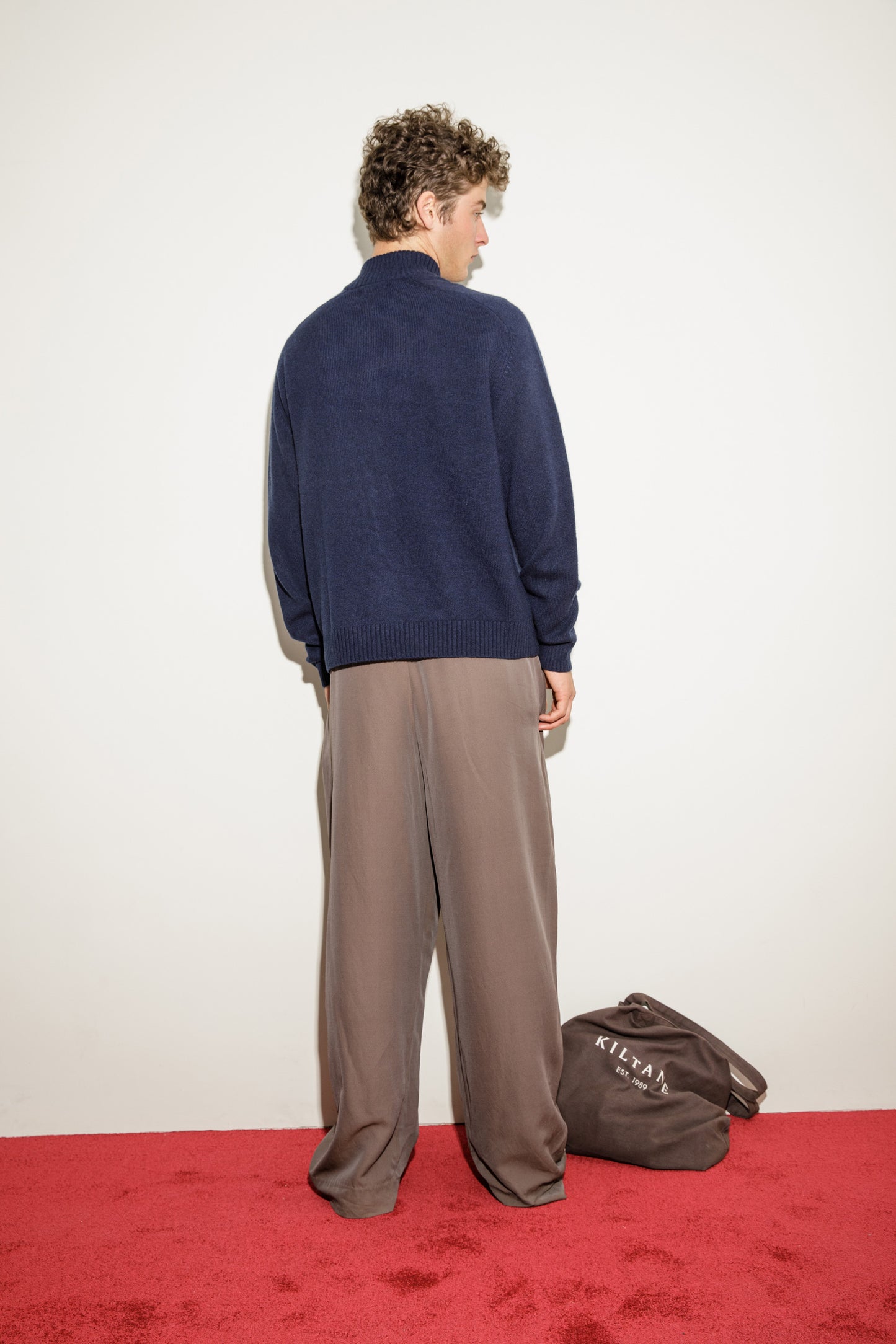 Balmoral Cashmere Half Zip Jumper - Navy