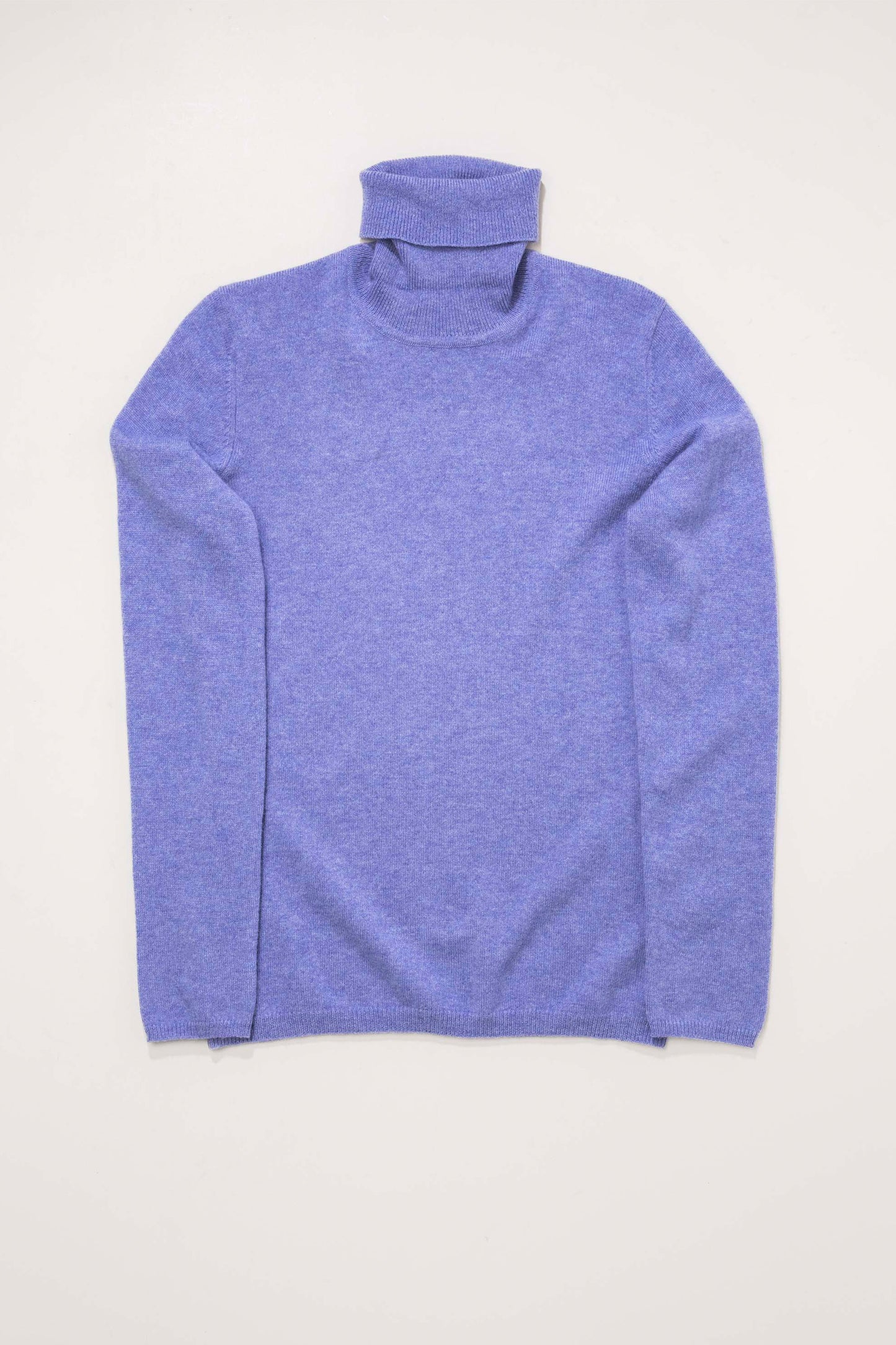 Women's Cashmere Polo Neck Jumper - Wisteria