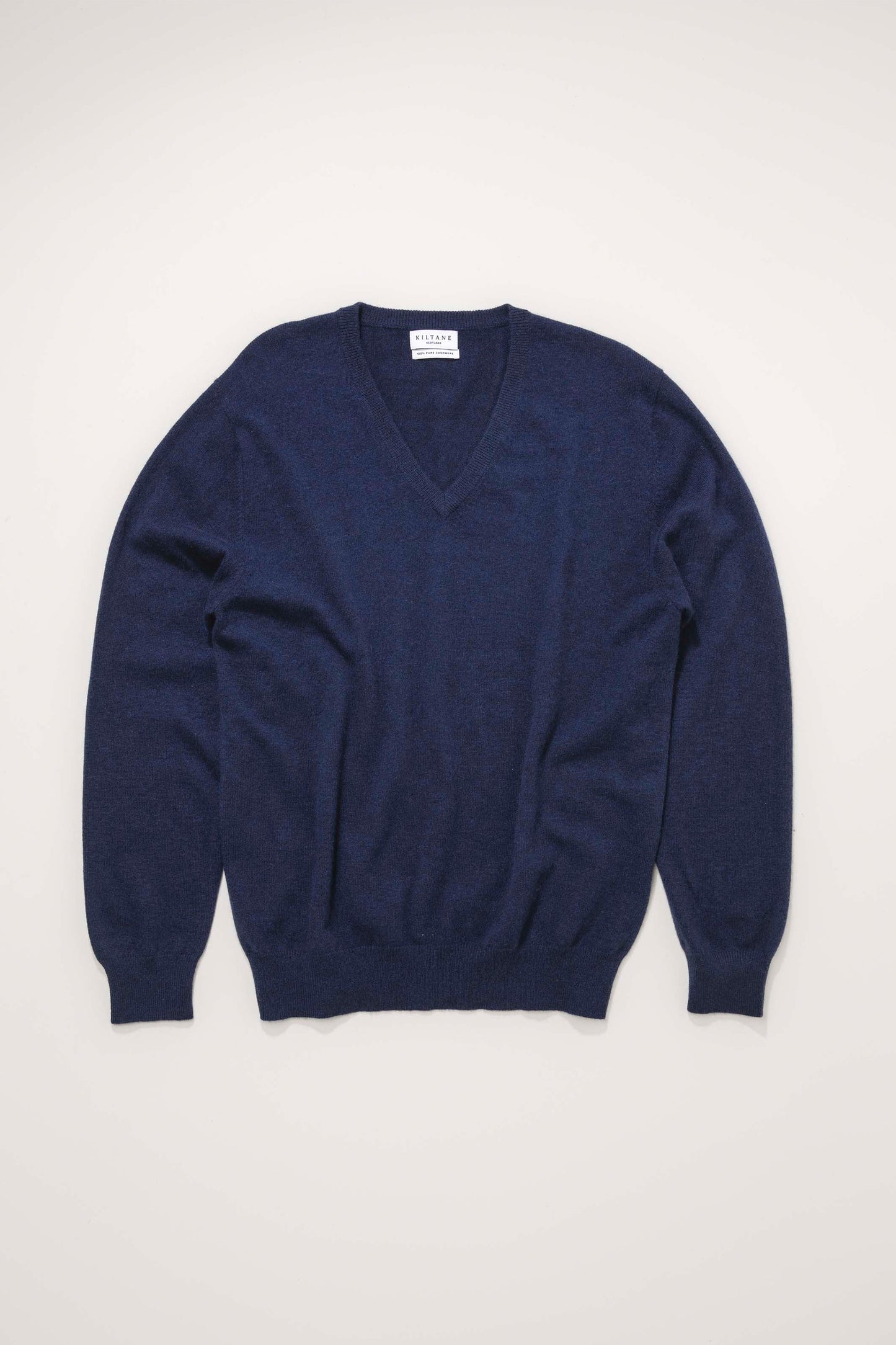 Men's Cashmere V Neck Jumper - Cosmos