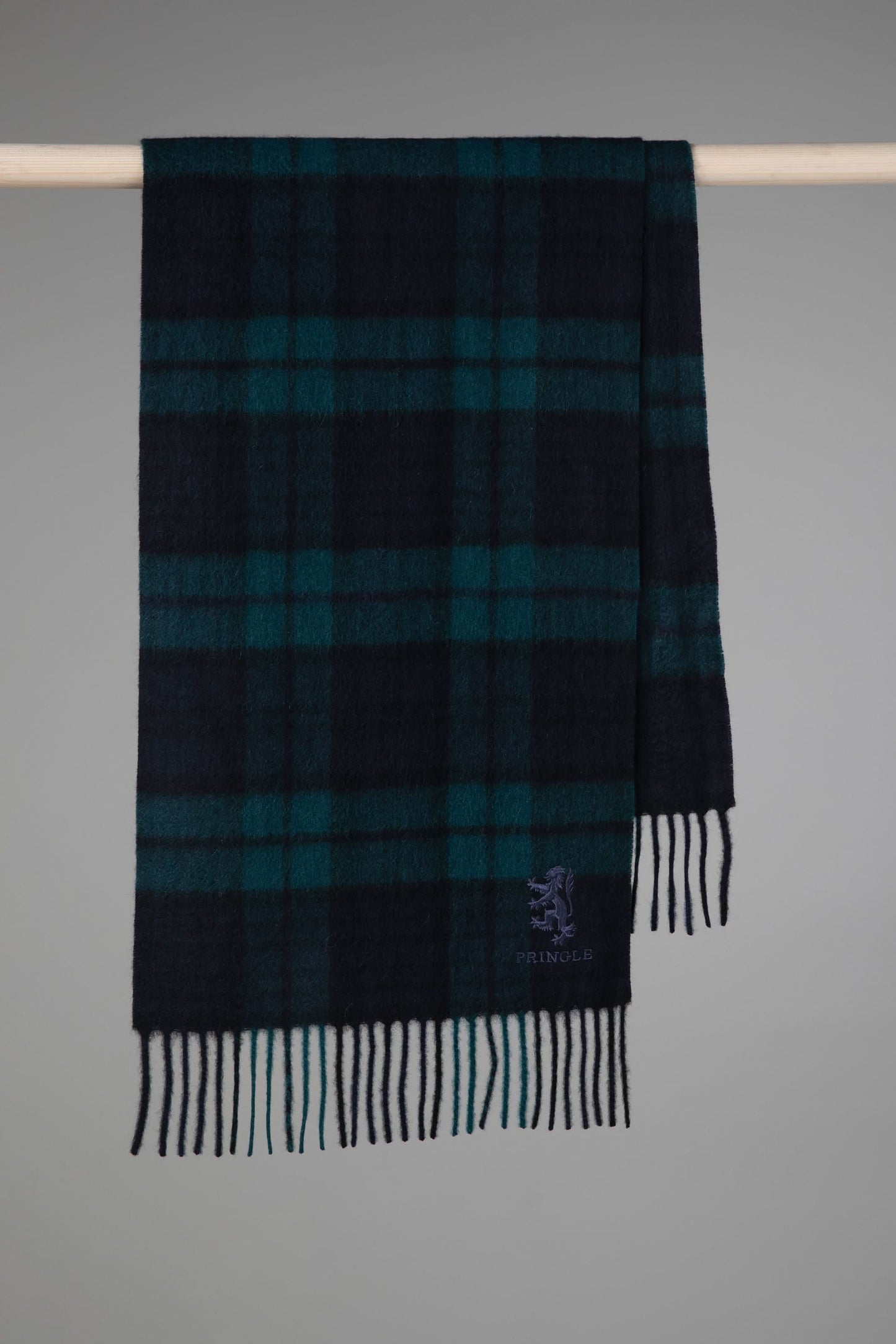 Pringle of Scotland Cashmere Wide Scarf - Blackwatch
