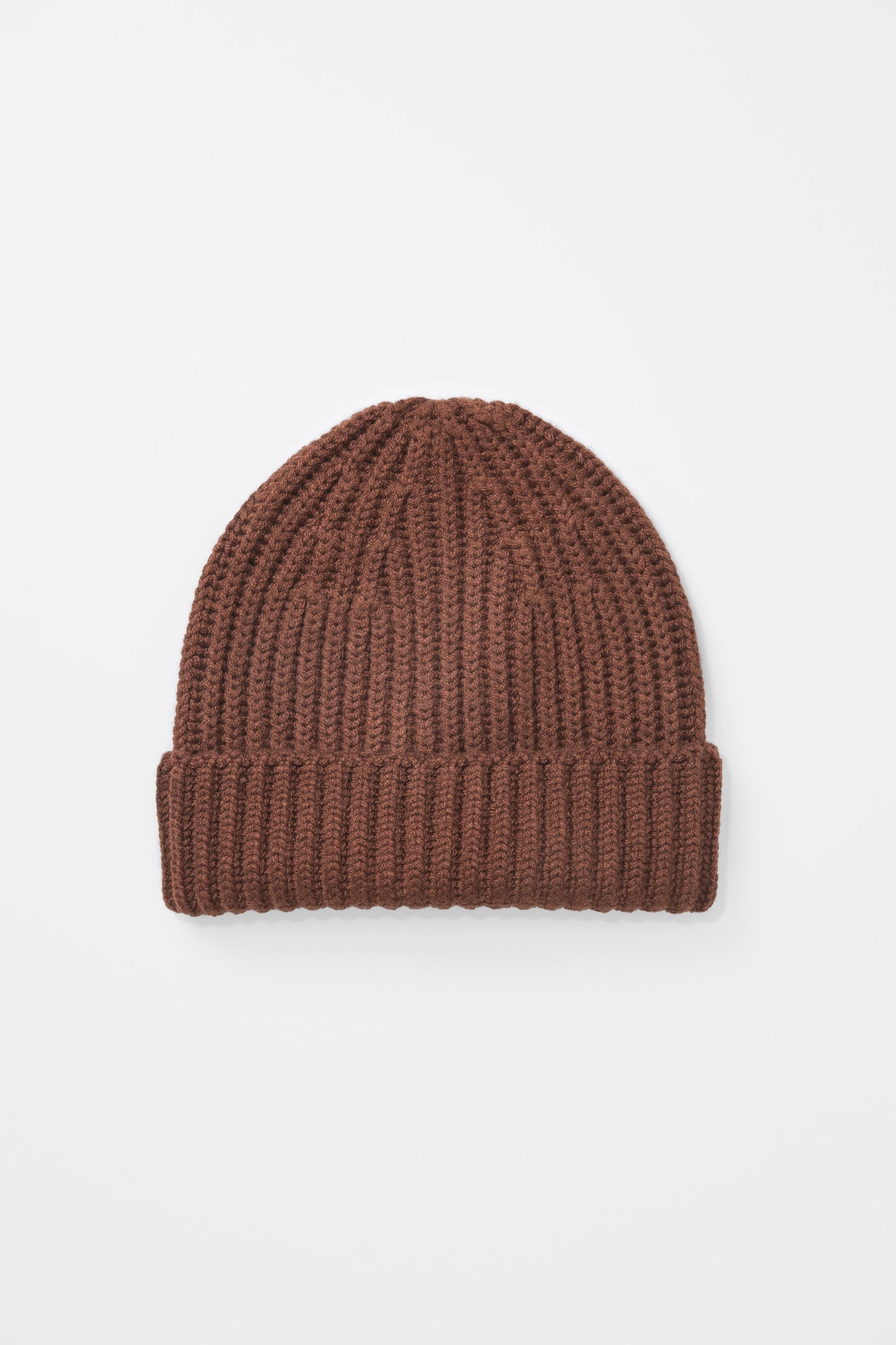 Fisherman Ribbed Cashmere Beanie - Coco