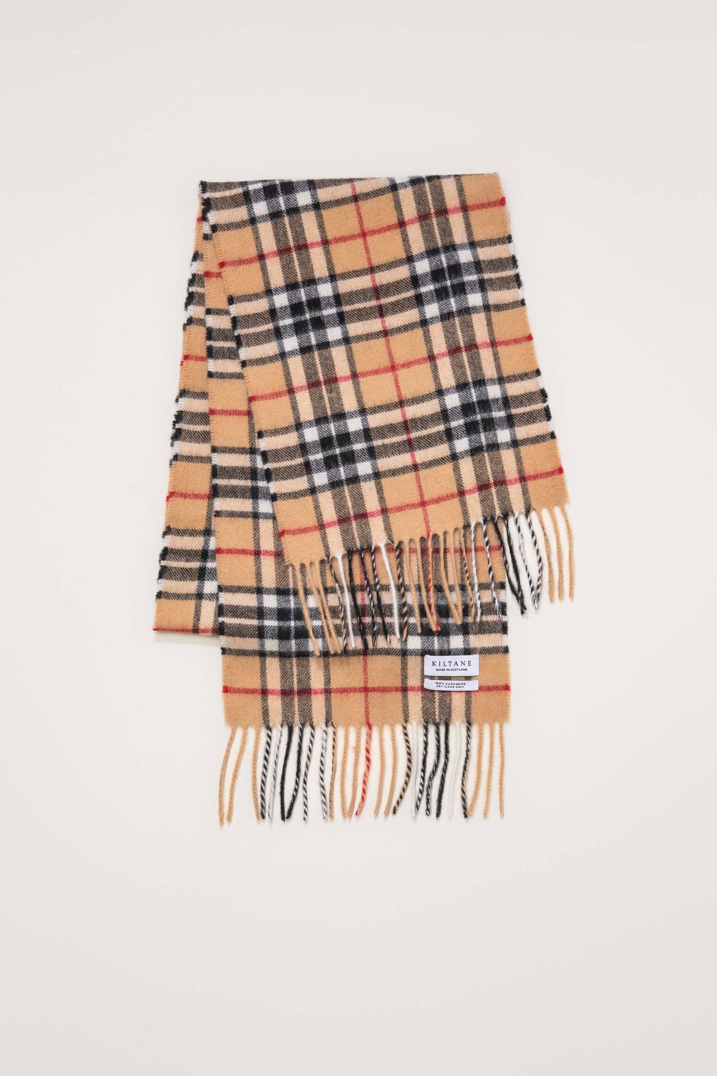 Made In Scotland Scotty Thompson Cashmere Scarf - Camel