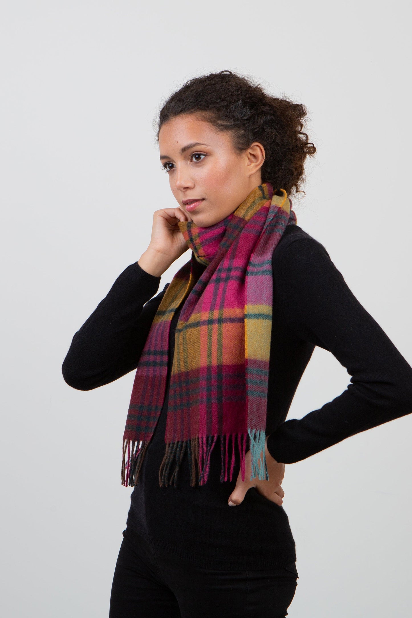 Square Check Lambswool Scarf - Jk Spice