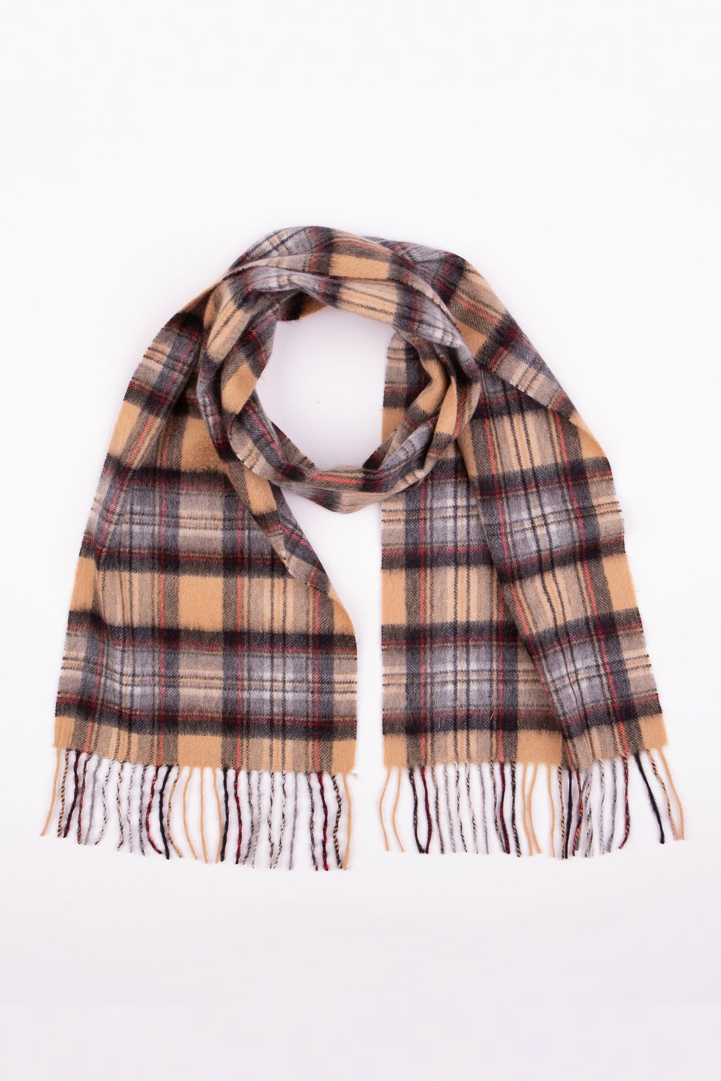 Heritage Tartan Lambswool Scarf - Official Camel Stewart