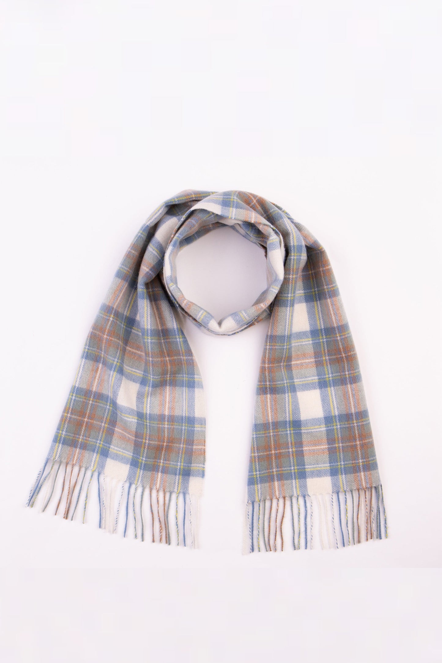 Heritage Tartan Lambswool Scarf - Muted Blue Stewart