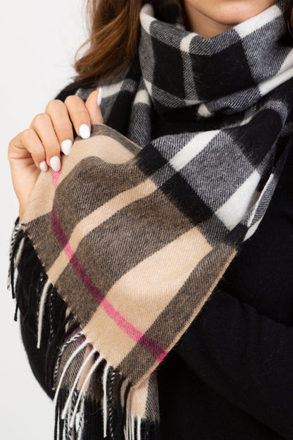 Lambswool Scarf - Exploded Camel Thompson Pink