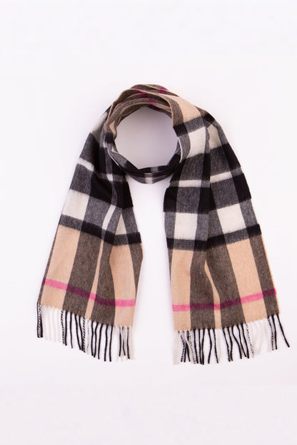 Lambswool Scarf - Exploded Camel Thompson Pink