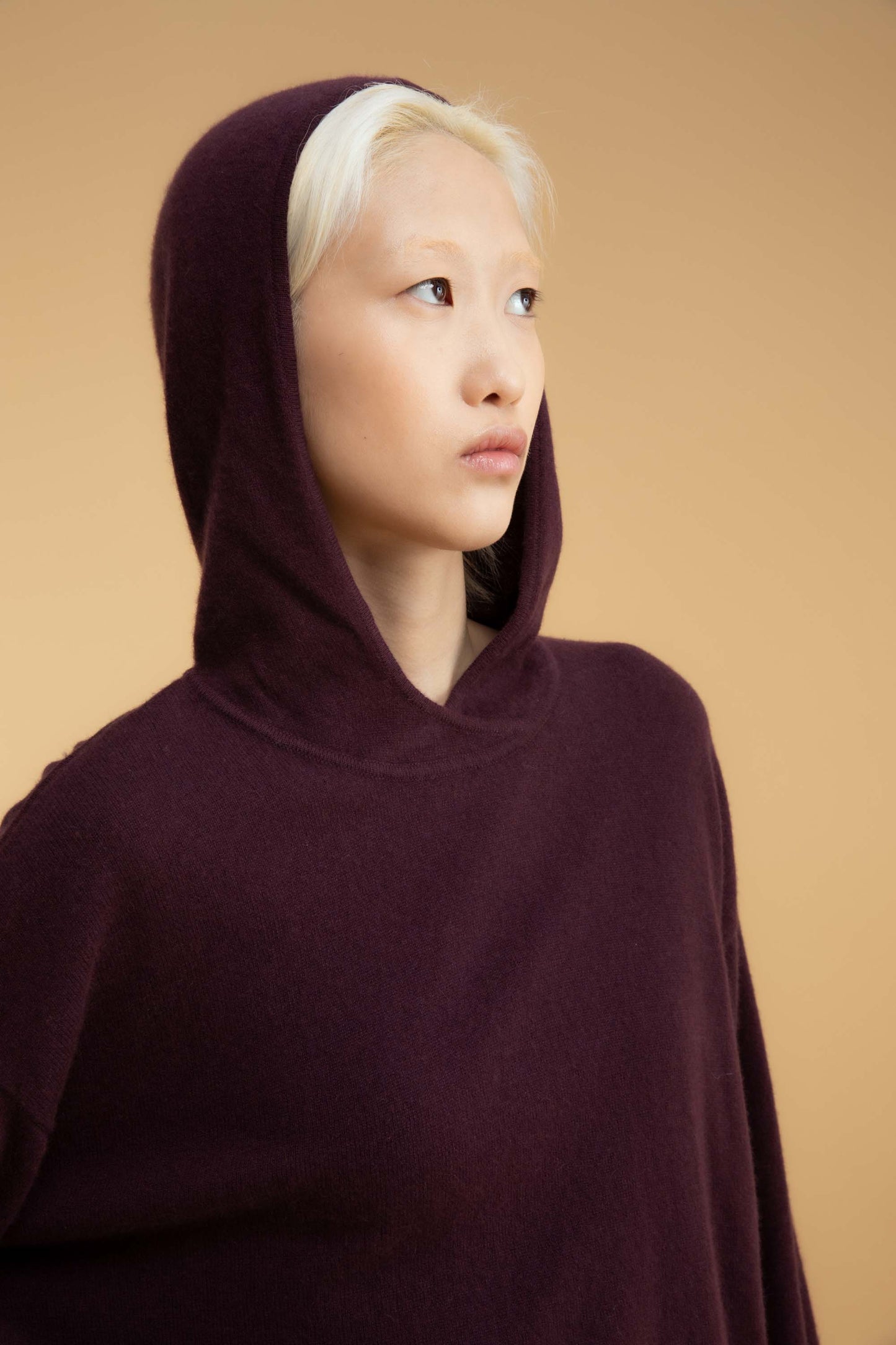 Unisex Cashmere Hoodie - Maroon