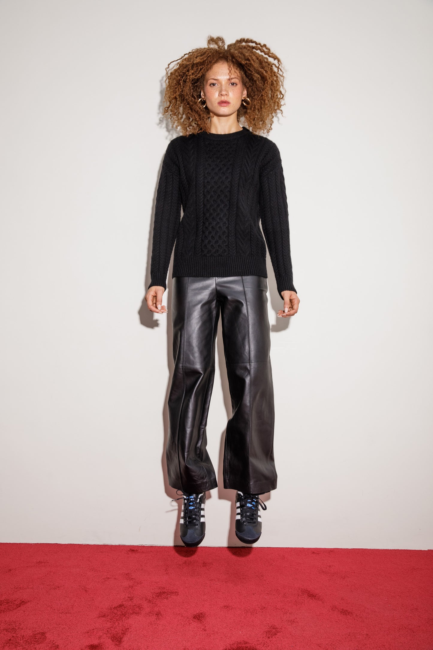 Aran Cashmere Jumper - Black
