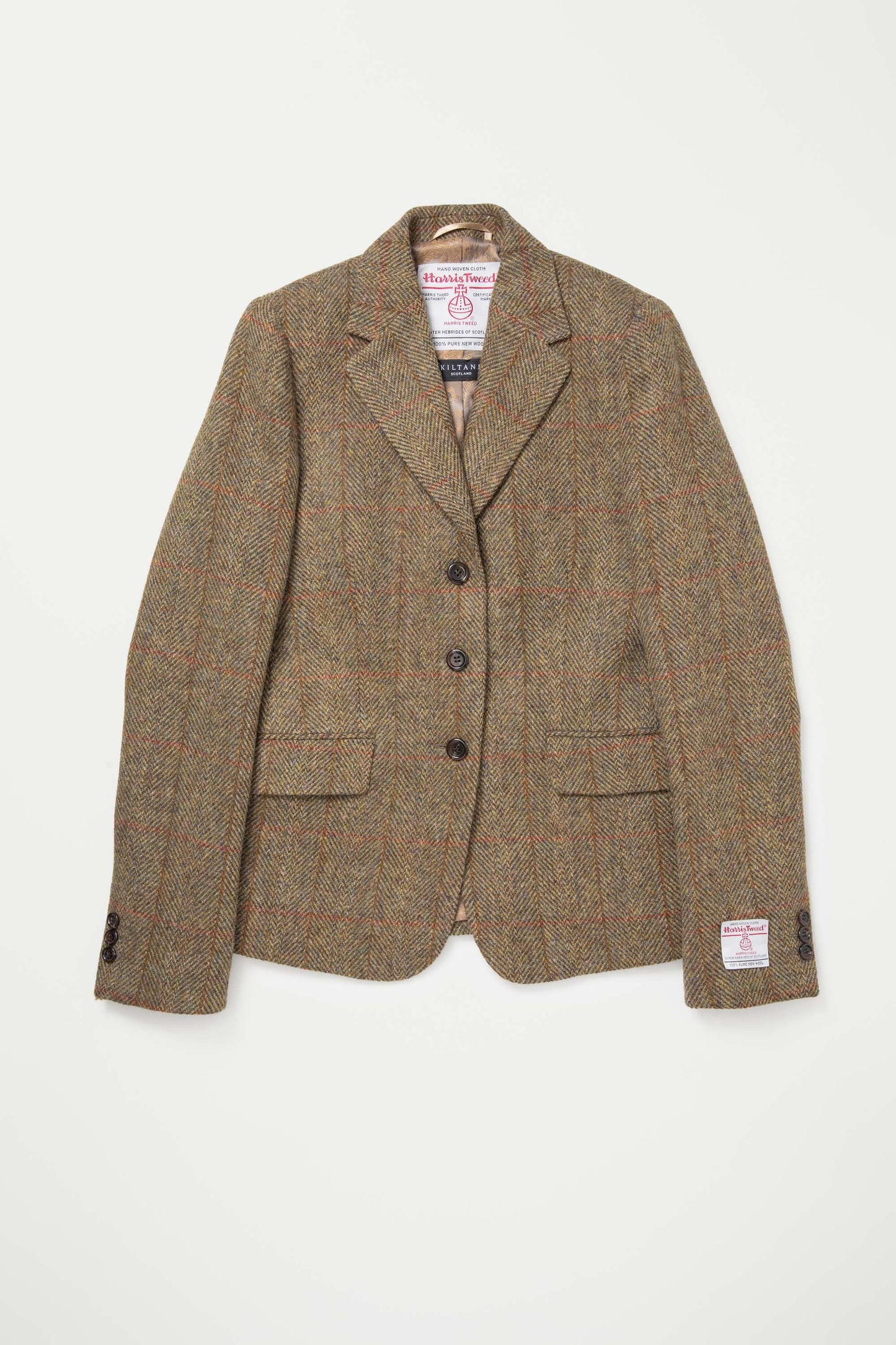 Women's Harris Tweed Claire Blazer - Mustard Check