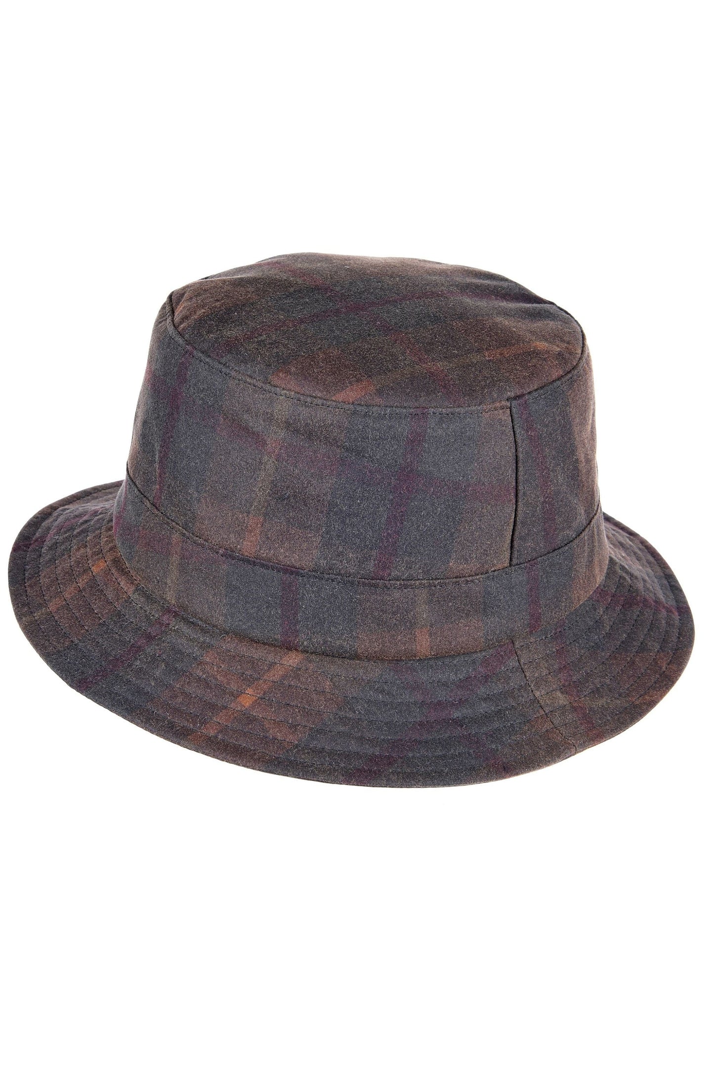 Lachlan Tartan Wax Bush Hat - Hunter