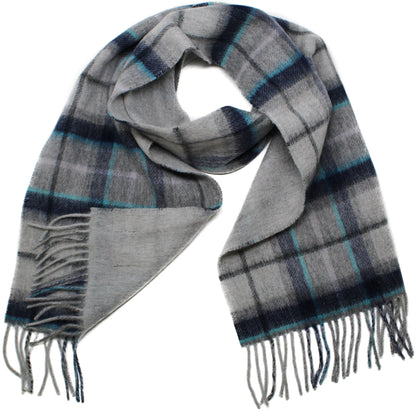 Double Faced Lambswool Scarf - Dover Grey Tweed