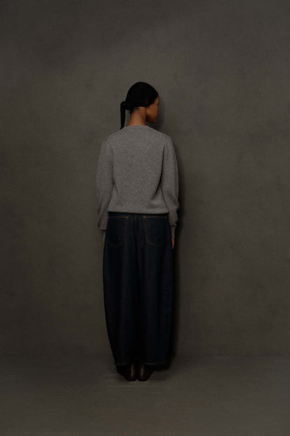 Women’s Heavyweight Cashmere Crew Neck Jumper - Derby Grey