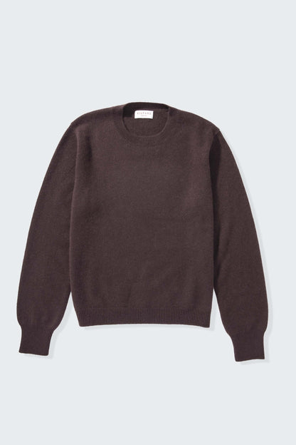 Women’s Heavyweight Cashmere Crew Neck Jumper - Peat Brown