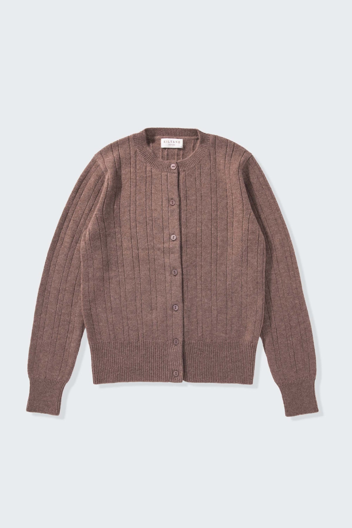 Women’s Heavyweight Cashmere High Button Cardigan - Squirrel