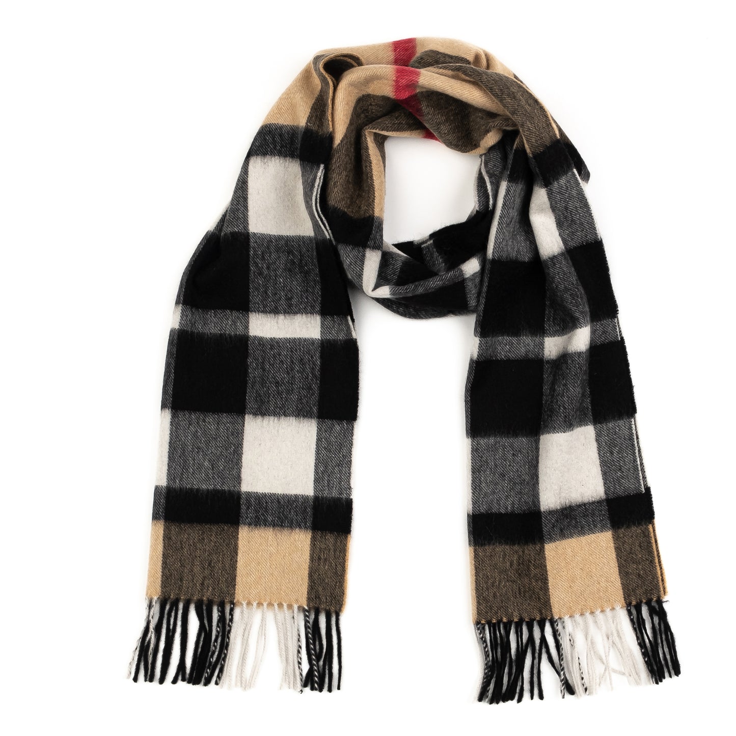 Exploded Camel Thompson Cashmere Wide Scarf