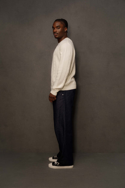 Men's Canongate Cashmere Cable Jumper - Off White