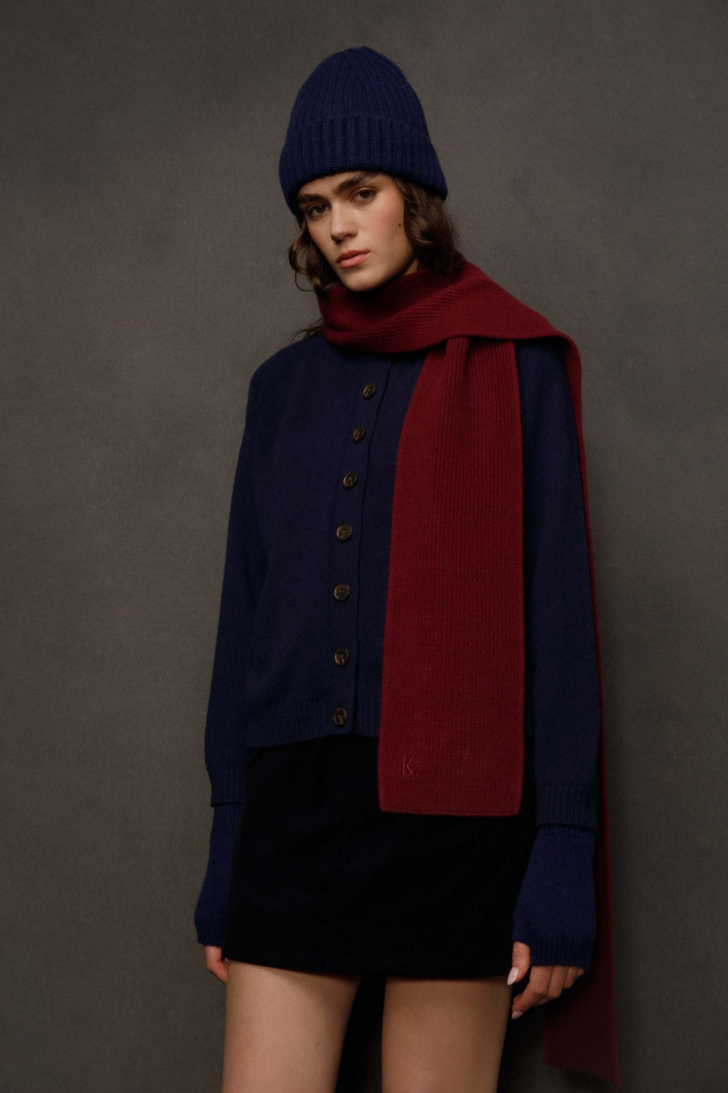 Women’s Canonmills Cashmere Cardigan  - Navy