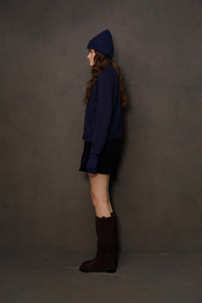Women’s Canonmills Cashmere Cardigan  - Navy