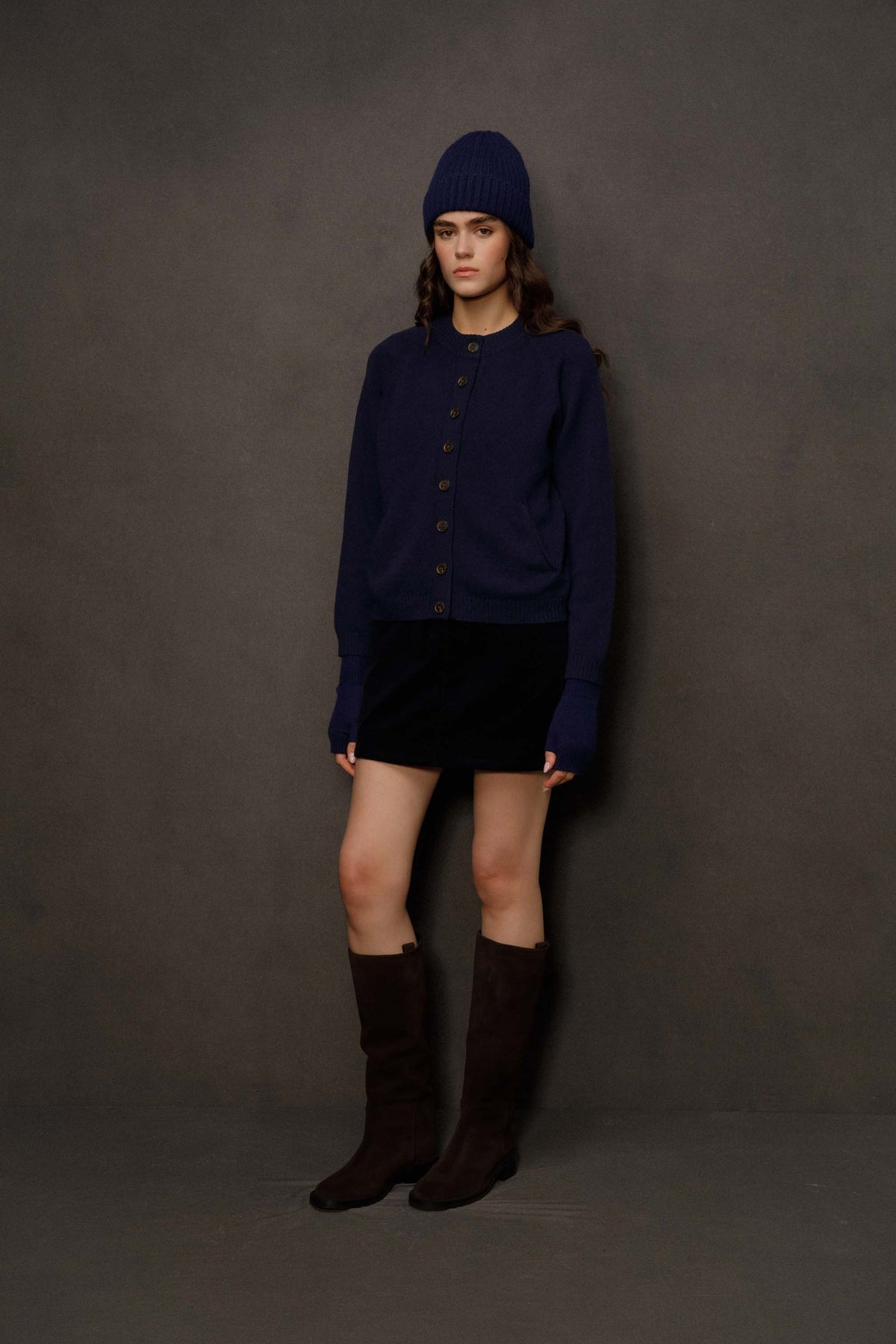 Women’s Canonmills Cashmere Cardigan  - Navy