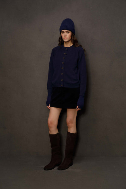 Women’s Canonmills Cashmere Cardigan  - Navy