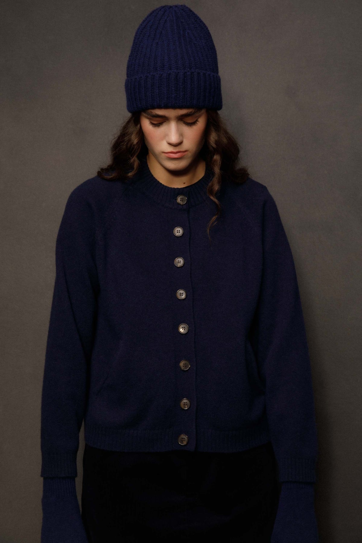 Women’s Canonmills Cashmere Cardigan  - Navy