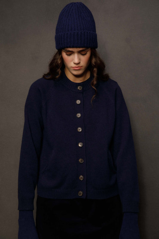 Women’s Canonmills Cashmere Cardigan  - Navy
