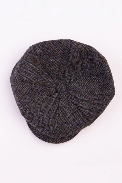 Harris Tweed Carloway Hat - Blue Mix Herringbone