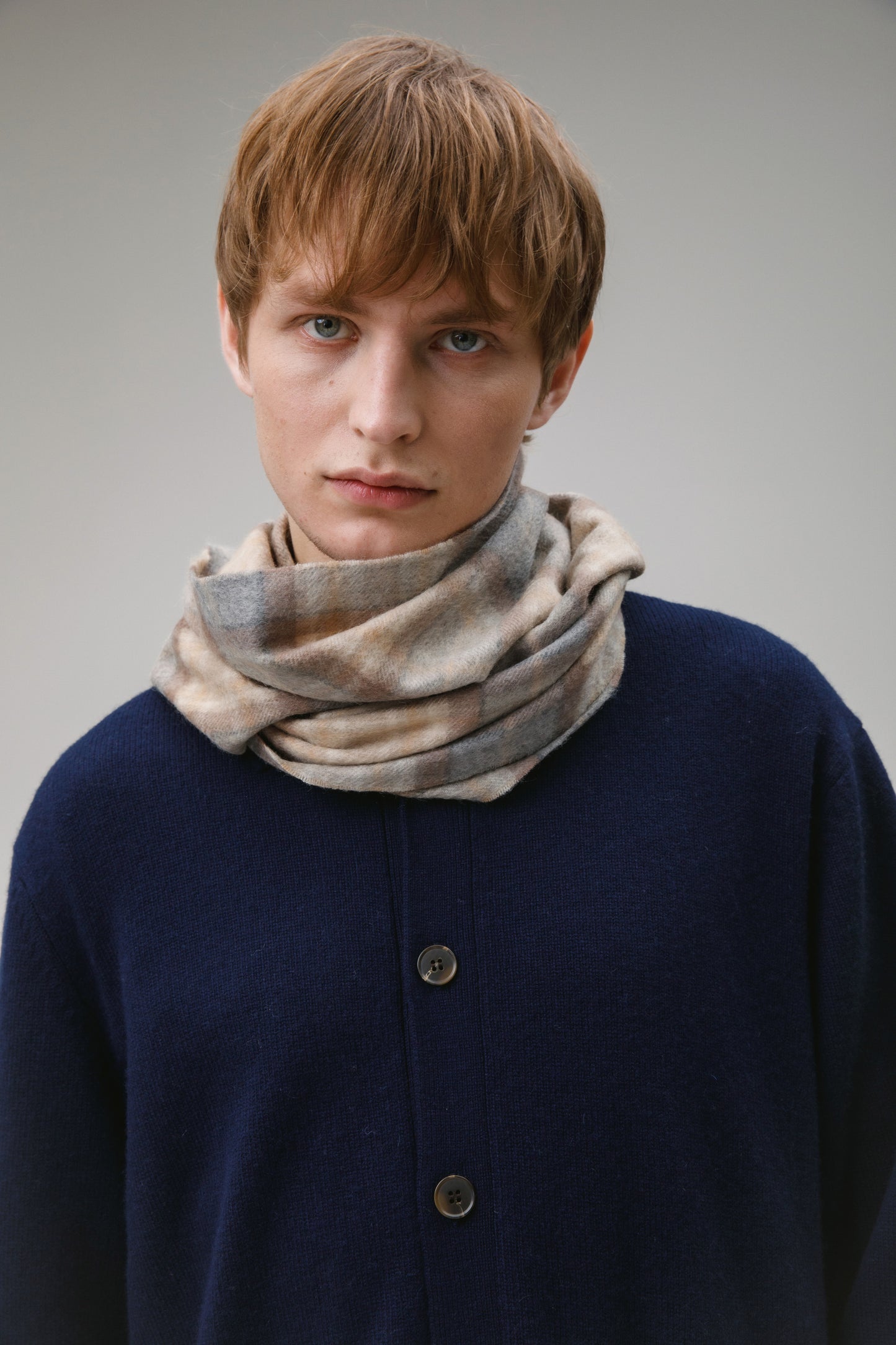 Heritage Tartan Cashmere Scarf - Mackellar Natural