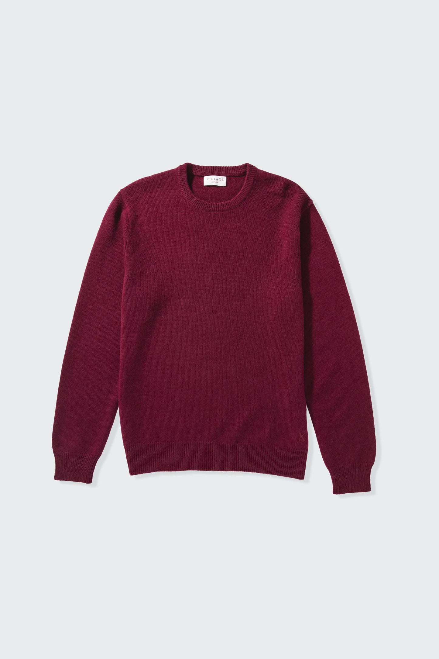 Men’s Comely Cashmere Crew Neck Jumper - Burgundy