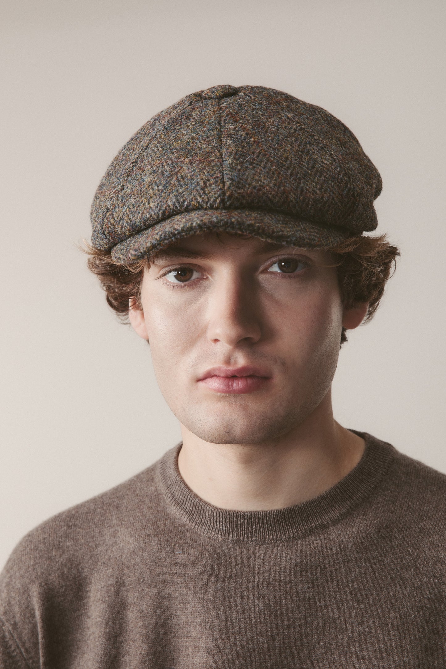 Harris Tweed Carloway Hat - Brown Check