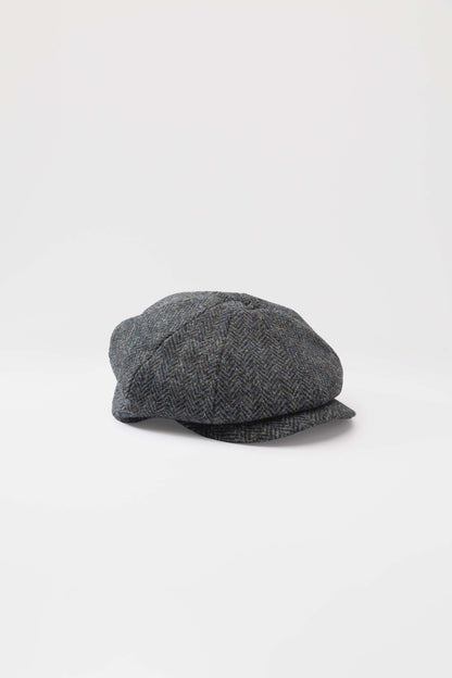 Harris Tweed Carloway Hat - Blue Mix Herringbone