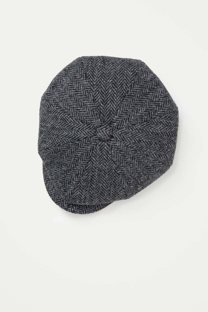 Harris Tweed Carloway Hat - Charcoal Herringbone